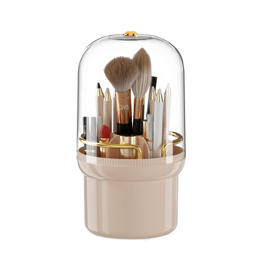 rotating makeup brush holder